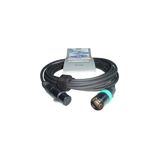 XLR-Kabel 5pol, Cordial CDX 5-1, extra d&uuml;nn, 3-adrig, 5m (Neutrik Armaturen)
